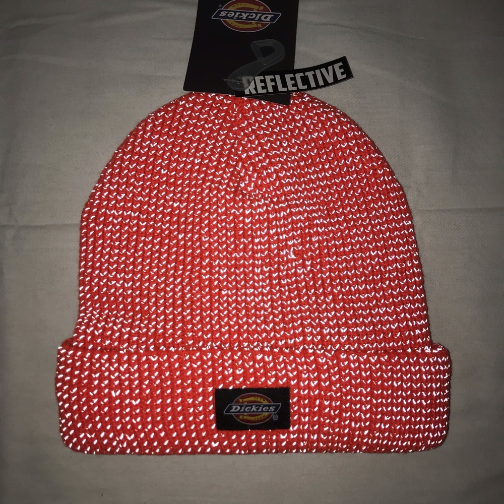 Dickies Hi Vis Reflective Beanie Orange - Picture 3 of 3